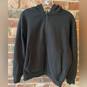 Lululemon Black Full-Zip Hoodie with hilt on sleeve- size xsmall- can be unisex